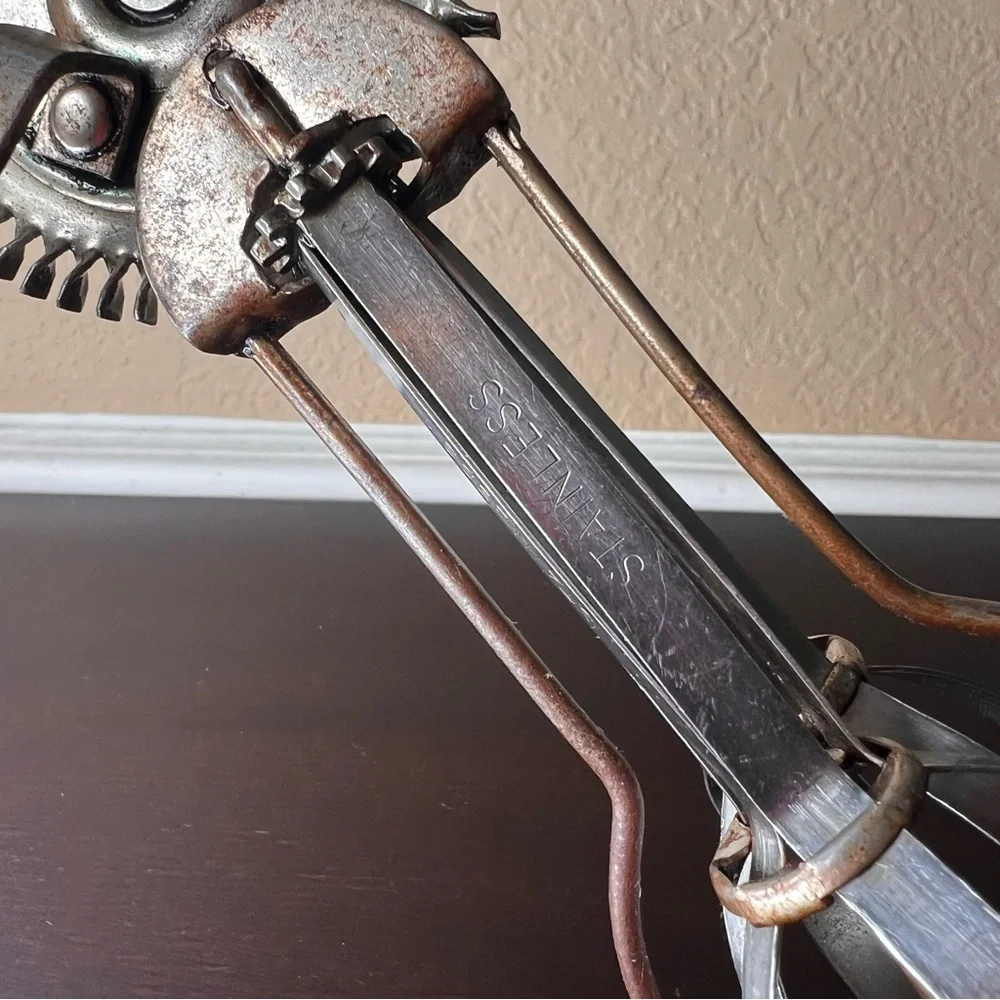 Antique Egg Beater Hand Crank, 1920’s, LADD Beater Stainless Steel, United Royal